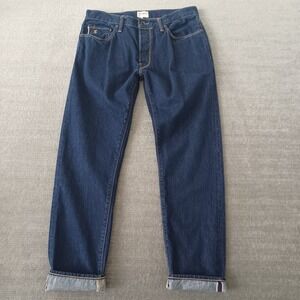 Todd Snyder Jeans Mens 32x30 Selvedge Blue Straight Slim Fit Button Fly Indigo